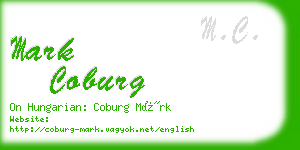 mark coburg business card